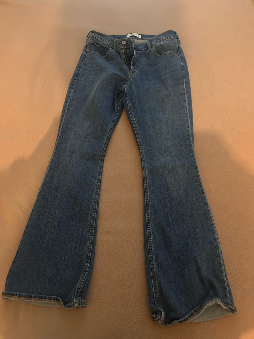 Abercrombie & Fitch Women's Dark Blue Flare Jeans